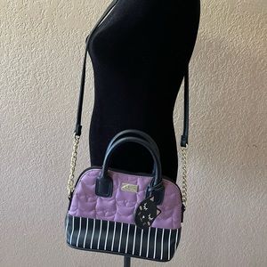 Betsey Johnson quilted cat crossbody purple bag new without tag